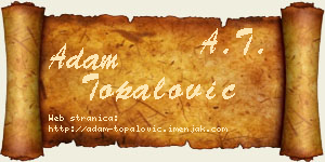 Adam Topalović vizit kartica